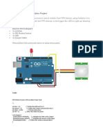 PIR Motion Sensor Arduino Project: Electric Parts Require