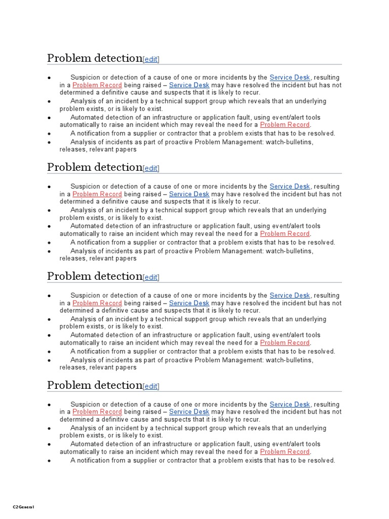 Problem Detection PDF Technical Support Computing