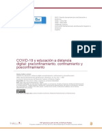 COVID-19 y Educación A Distancia Digital: Preconfinamiento, Confinamiento y Posconfinamiento