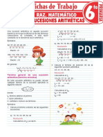 Ejercicios de Sucesiones Aritméticas para Sexto Grado de Primaria