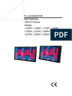 TFT LCD Monitor User Manual AHD/TVI Series Models: L152AT, L156AT, L172AT, L185AT L192AT, L215AT, L238AT, L240AT L270AT, L320AT, L420AT