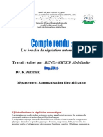 Compte Rendu Régulation Automatique