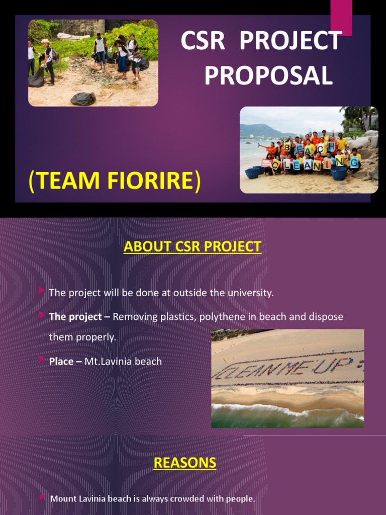 CSR Project Proposal: (Team Fiorire) | PDF