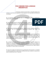 Documentos Comunes Licencias