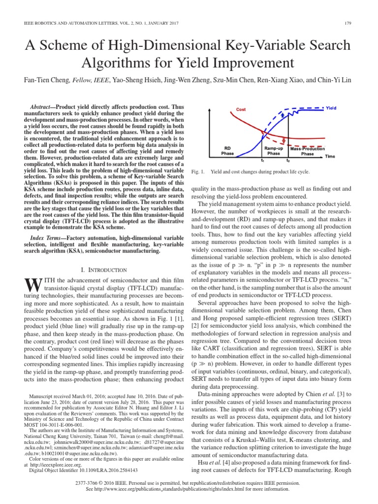 A Scheme of High-Dimensional Key-Variable Search Algorithms For Yield ...
