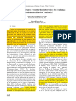 Por Qué Es Importante Reportar Los Intervalos de Confianza de Alfa de Cronabach - Domínguez y Merino