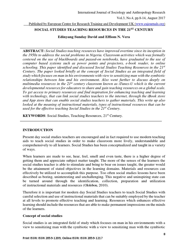 21st Century Social Studies Resources | PDF | Learning | Teachers