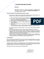 DECLARACION JURADA SOBRE EL PROVEEDOR Apysp