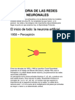 Resumen Historia de Las Redes Neuronales
