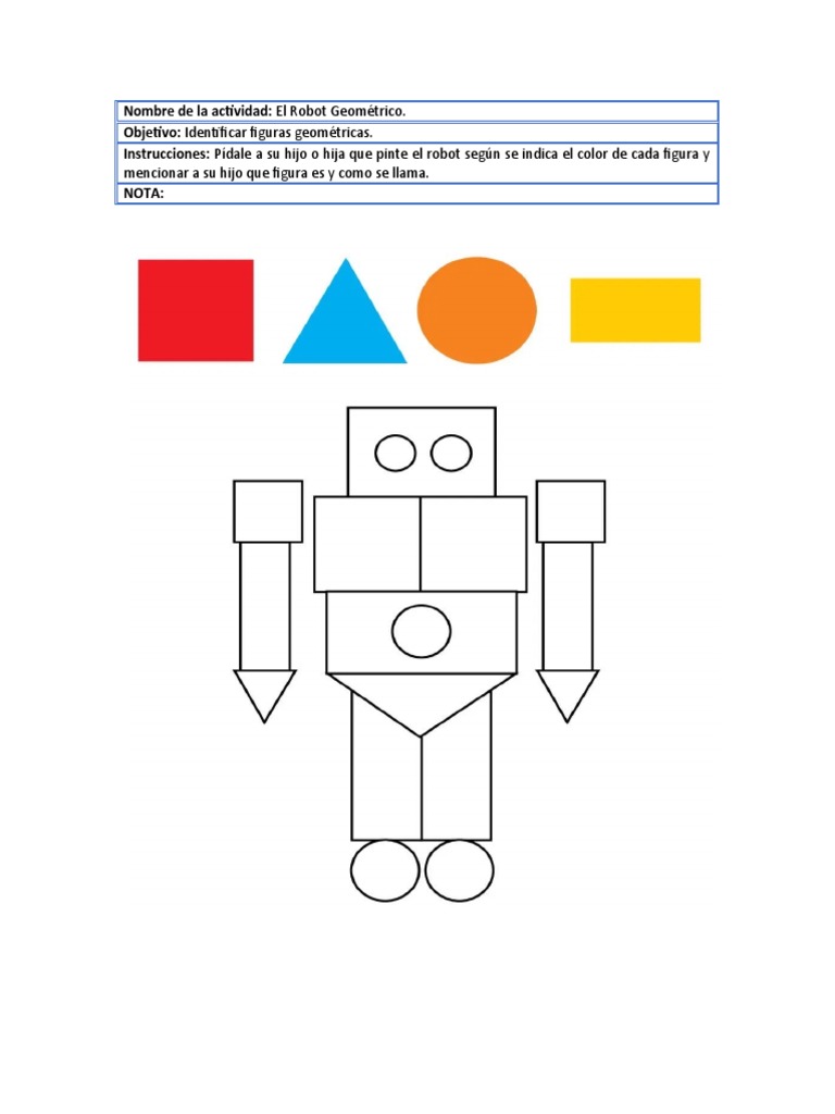 Actividades de Figuras Geométricas para Niños | PDF | Artes del Lenguaje y  Comunicación | Arte, image size:768x1024