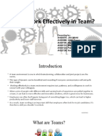 How To Work Effectively in Team (Revised)