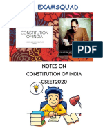 (Coi) Constitution of India Notes 2020. Cs Examsquad(1)