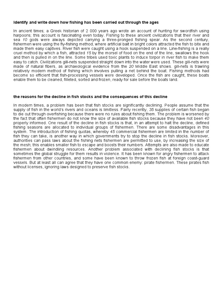 Historical Overview of Fishing Methods | PDF | Overfishing | Fishing ...