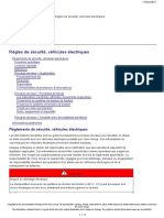 Règles de Sécurité, Véhicules Électriques