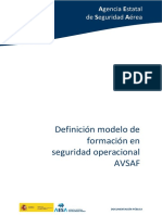 G-DAU-AVSF-01 - Definición Del Modelo de Formación en Seguridad Operacional AVSAF