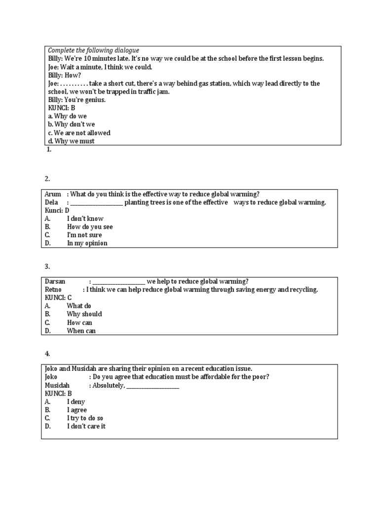 Dialogue Completion Exercises | PDF | Language Arts & Discipline | Art