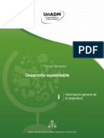 Desarrollo Sustentable: Información General de La Asignatura