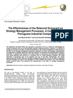 the effectiveness of the balanced scorecard on strategy management processes a case study in a portuguese industrial company