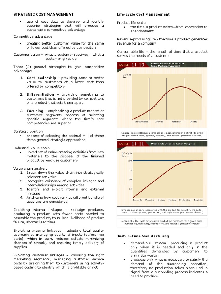 Strategic Cost Management Life-Cycle Cost Management | PDF | Customer ...