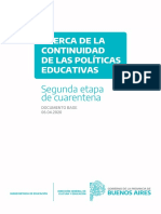 Documento 01-Acerca de La Continudidad de Las Politicas Educativas, Segunda Etapa de Cuarentena
