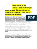 Qué Opinas Del Actuar de Los Marcianos Frente A Los Terrestres