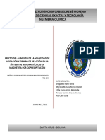 Efecto Del Aumento de La Velocidad de Agitación y Tiempo de Reacción de Las Nps de Magnetita Por El Método de Coprecipitación