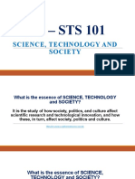 Understanding STS - The Study of Science, Technology & Society