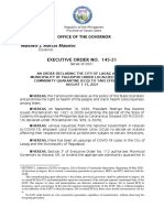 Executive Order No. 145-21: Matthew J. Marcos Manotoc