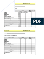 Report Card: Deped Form 138