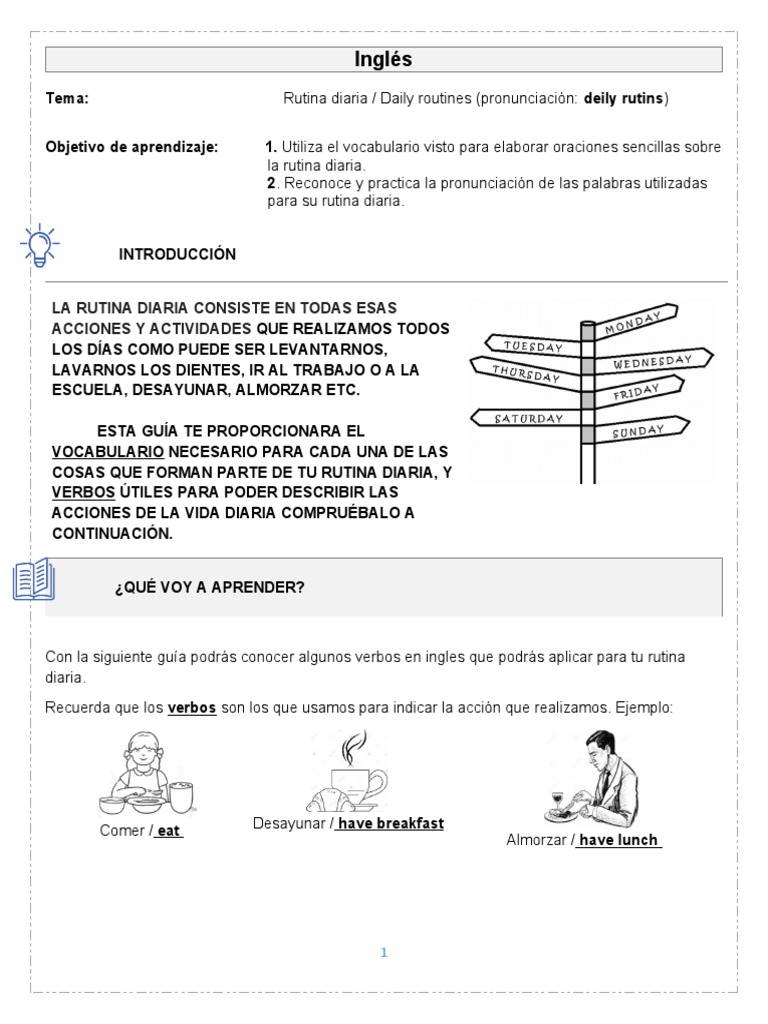 Guia de Inglés - Grado 4to | PDF | Lingüística