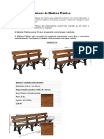 Bancos de Madeira Plástica: Modelos