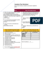 Academic Plan Worksheet - ASU 101