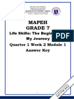 Mapeh Grade 7 q1 Week 2 Answer Key