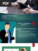 The Probationary Employee ED 238: By: Vengie P. Paman