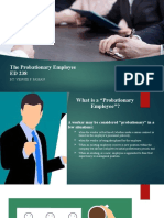 The Probationary Employee ED 238: By: Vengie P. Paman