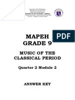 Mapeh Grade 9 l Music 2020 Answer Key