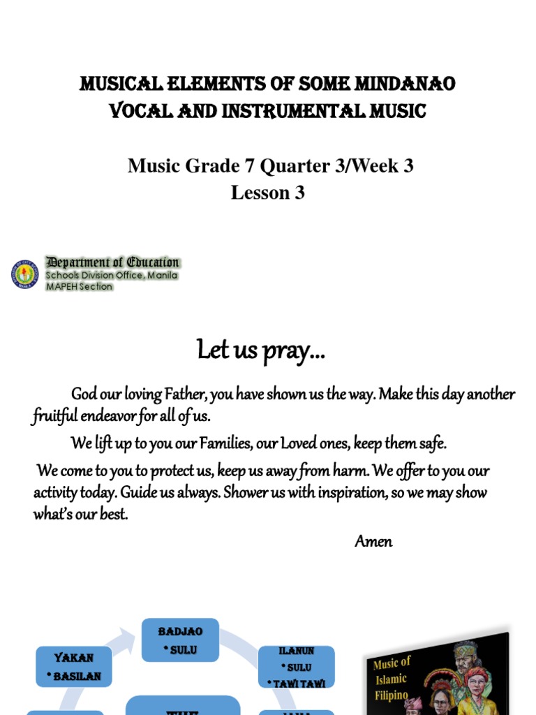 Mindanao Music Elements for Grade 7 | PDF | Performing Arts | Music Theory