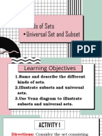 LESSON 1. 2 Universal Set
