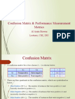 Confusion Matrix and Performance Evaluation Metrics