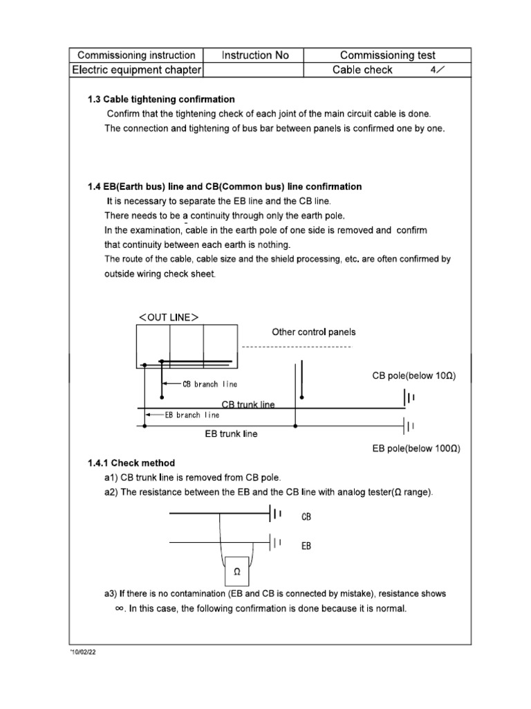 Eb CB Earthing Inspection - Hitachi Small | PDF