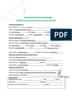 Foreign Sub-Contractor Client Information Form