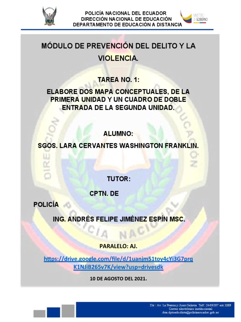 MÓDULO DE PREVENCIÓN DEL DELITO Y AL VIOLENCIA W | PDF | Prevención del ...