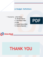 Union Budget-Definitions: - Presented By: A) Ravi Kumar