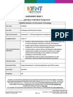 Assessment Brief 1 Web Application Individual Assignment: COURSE: Bachelor of Information Technology
