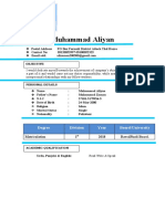 Muhammad Aliyan: Degree Division Year Board/University