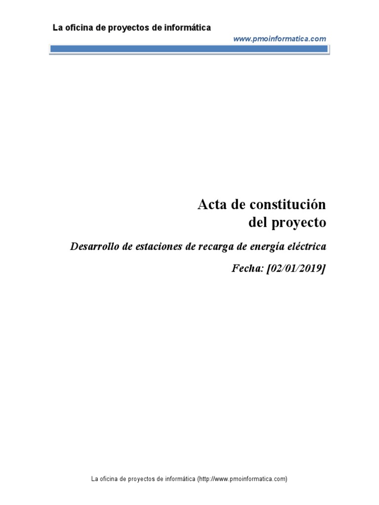 Acta de Proyecto | PDF | Presupuesto | Economias