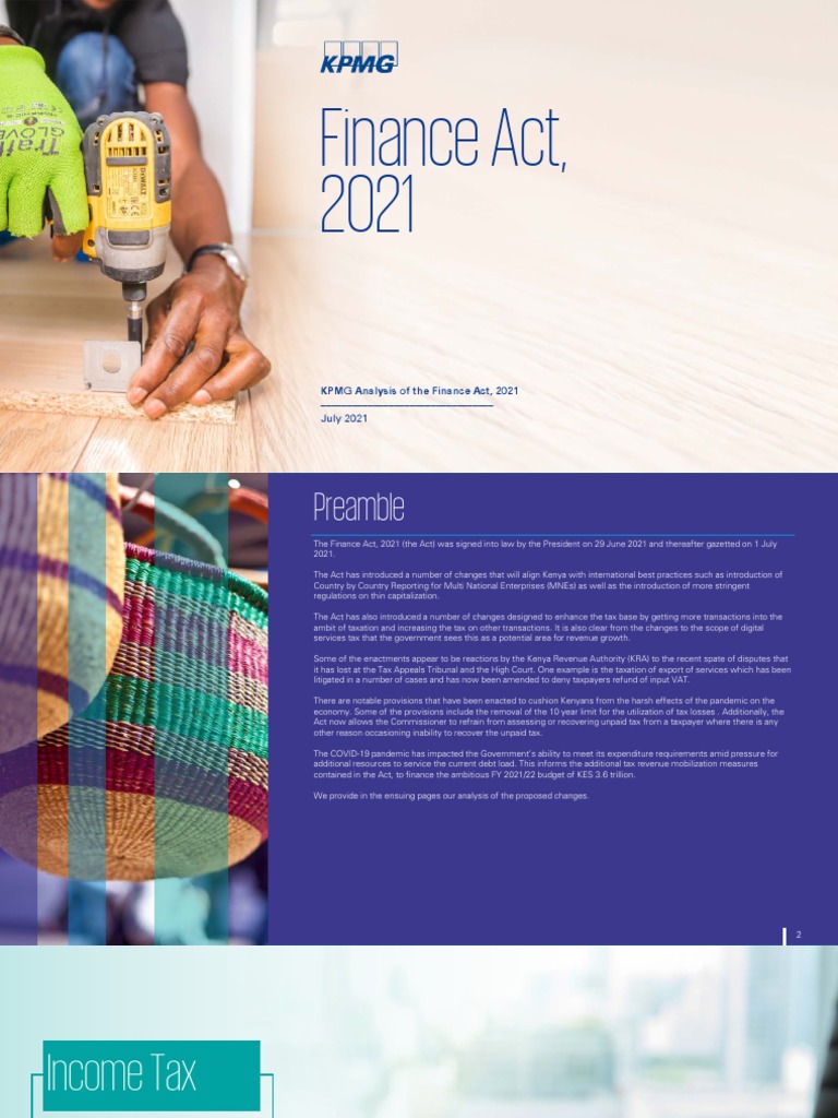 KPMG Analysis of The Finance Act 2021 - Final | PDF | Taxes | Value ...