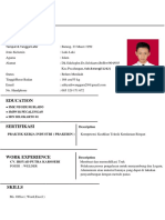 Curriculum Vitae Personal Data Aditya Diwanggara