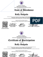 ROLLY-ManyCHat Delivering Online Offline Learning McDoo - Certificates