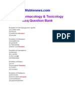 Pharmacology and Toxicology Mcqs PDF Download